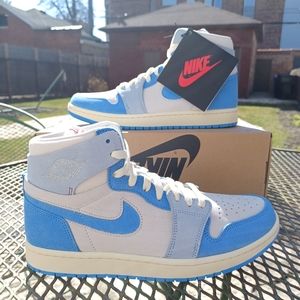 Women's Nike Air Jordan 1 Zoom Air University Phantom Blue Sneakers Shoes